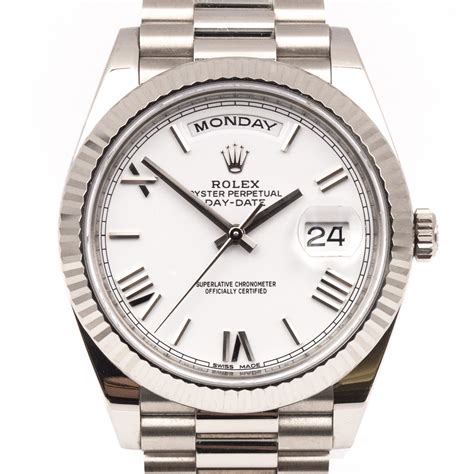 white gold presidential rolex roman mens|rolex presidential white gold price.